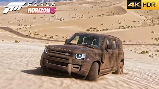 DESERT SAFARI IN LAND ROVER DEFENDER 110X - FORZA HORIZON 5 | FREEROAM GAMEPLAY [4K 60FPS]