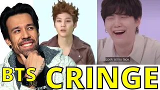 BTS Cringing at their old videos is hilarious