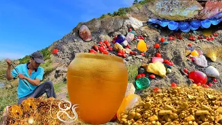 The biggest gold jar discovery I found after 4 days underground by the river!
