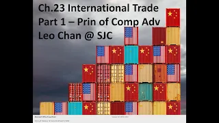 Chapter 23: International Trade (Part 1: Principle of Comparative Advantage)