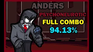 Friday Night Funkin' Mod [Anders] | PSYCHONEUROTIC Full Combo Run [94.13%]