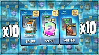 OPENING x10 NEW CHEST OFFERS! TOUCHDOWN CHEST OFFER OPENINGS! | Clash Royale | LEGENDARY PLEASE!