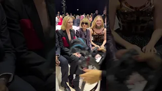 Cate Blanchett, Anna Wintour & Elle Fanning at the Alexander McQueen show in Paris. #cateblanchett