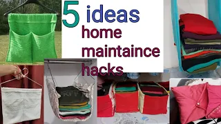 5 brilliant home organizing hacks/घर पर बेकार पड़े समान से करे अपने घर को organize/space saving hacks