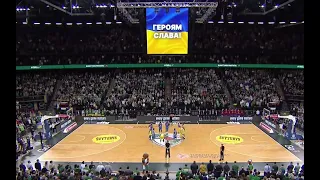 Fans chanting "putin   khuylo, путин хуйло"  during EuroLeague Žalgiris vs Barcelona  2022 March 11