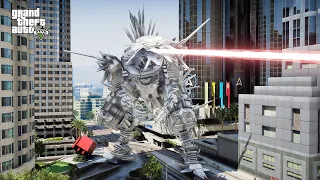 GTA 5 - Mecha Godzilla (Anime) Attack The City