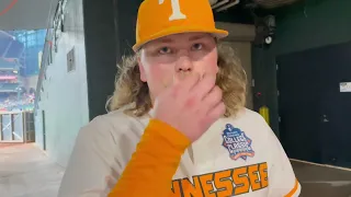 Kirby Connell reacts to win over Baylor