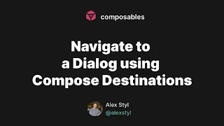 Navigate to a Dialog using Compose Destinations