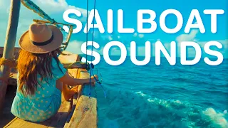 Relaxing Sound Of Wooden Sailboat, Creaking Wood,wooden boat sounds,Ocean Sounds,sailing ship sounds