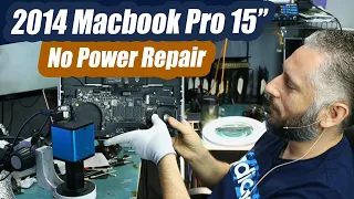 2014 Macbook Pro 15" No power. Messy Prior repair attempt. We almost refused service