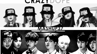 CrazyDope - 4MINUTE - 미쳐(Crazy) & BTS Dope (쩔어) Remix By mashup37
