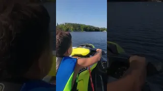 7yo DOING 65 mph on a Gtr 230 SUPERCHARGED!!! #seadoo #lakelife #youtubeshorts