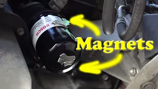 Putting magnets on oil filter. Does it work?