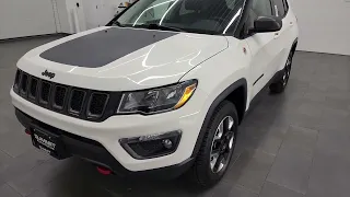 2018 JEEP COMPASS TRAILHAWK NAV AND PANO WHITE 4K WALKAROUND 22J55B SOLD!