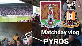 Limbs,Pyros,Electric Atmosphere Bradford spoil promotion party Cobblers vs Bradford matchday vlog