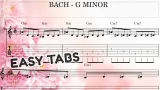 BACH - G Minor | Luo Ni Arrangement | Easy Guitar Tabs With Chords