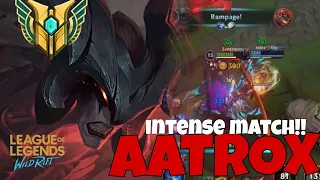 AATROX GAMEPLAY (INTENSE MATCH!!) - WILDRIFT