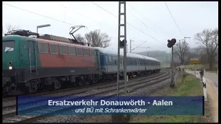 Ersatzverkehr Donauwörth - Aalen und BÜ mit Schrankenwärter  -  AL  # 160/001/023