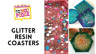 Glitter Resin Coasters Tutorial