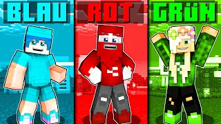 1v1v1 NUR EINE FARBE BAU BATTLE! - Minecraft