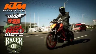 VLOG#1: гонка на KTM Duke 390 (обзор, езда по городу, подготовка к соревнованиям и сама гонка)