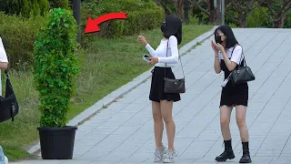 Bushman Scares Beautiful Girls Again! Good Reactions! Bushman Prank 2022