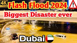 Flash Flood in Dubai | Historic Disaster from heavy Rain | Dubai Rain Today ||