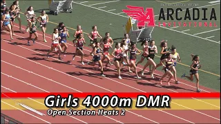 2022 TF - Arcadia Invite - DMR 4000 Meters (Girls, Open, Heat 2 of 2)