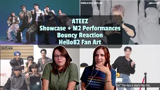 ATEEZ (에이티즈)'This World' + 'Outlaw' + 'BOUNCY' Showcase Lives + MV Reaction & hello82 Fan Art Museum