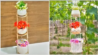 Idea to make 2 types of cardboard flower stands