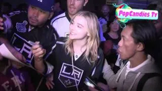 Chloe Moretz & brother meet fans