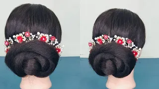 New Bun Hairstyle For Party ll Easy  Way to Make Wedding Hairstyle #viral#video