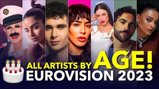 Eurovision 2023 - All Artists By AGE! (TOP 78 From Oldest to Youngest)
