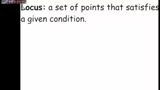 Locus I (Fixed distance from a point)