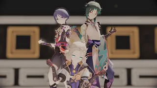 (MMD Genshin Impact) Jewel (Albedo, Xiao, Scaramouche)