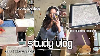 Study Vlog ☁️ final exams season, productive days & end of the semester ₊˚⊹♡