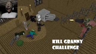 Monster School : GRANNY HORROR CHALLENGE - Minecraft Animation
