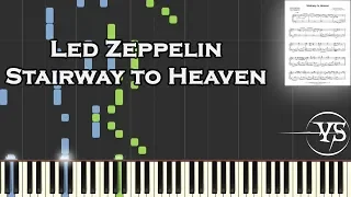 How to play Stairway to Heaven by Led Zeppelin on piano - Piano Cover - Synthesia Tutorial