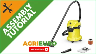 Kärcher WD 3 V-17/4/20 Wet and Dry Vacuum Cleaner - 17 L Plastic Drum - Assembly tutorial