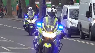 Metropolitan Police x2 Diplomatic Protection Group Motorbikes Responding