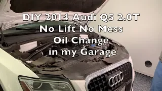 2014 Audi Q5 No Lift No Mess Oil Change at Home