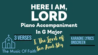 HERE I AM, LORD (I, THE LORD OF SEA AND SKY) - Hymn Piano Accompaniment - Karaoke Lyrics Onscreen