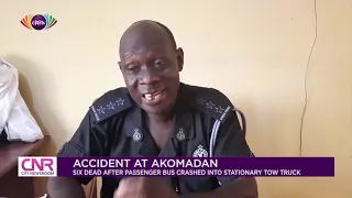 Accident at Akomadan: Six dead after passenger bus crashed into stationary tow truck | Citi Newsroom