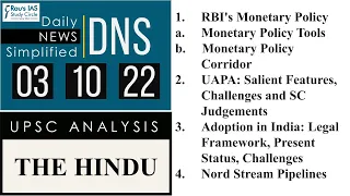 THE HINDU Analysis, 03 October, 2022 (Daily Current Affairs for UPSC IAS) – DNS