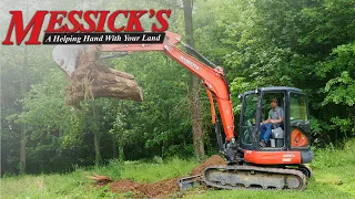 DIY Tree Stump Removal - Kubota KX057 Excavator