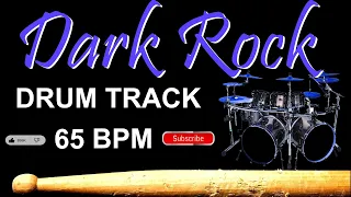 Dark Rock Drum Track - 65 BPM Drum Tracks for Bass Guitar, Instrumental Drum Beat 🥁 539