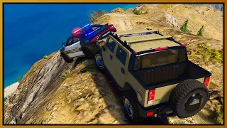 GTA 5 Roleplay - pushing COPS down a mountain | RedlineRP