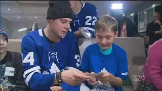 Maple Leafs visit patients at Toronto's SickKids hospital