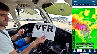 Escape From Oshkosh Thunderstorms // VFR IN A JET
