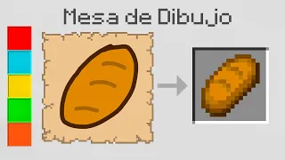 MINECRAFT pero TODO LO QUE DIBUJO APARECE EN EL INVENTARIO 🎨😱